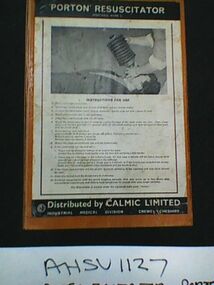 Resuscitator, Porton, Portable, Mark1, Calmic Limited