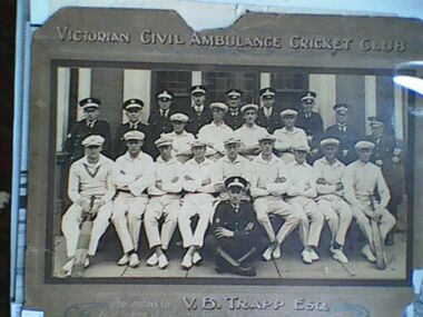 Photograph, Victorian Civil Ambulance Service Cricket Club 1929, October 1929