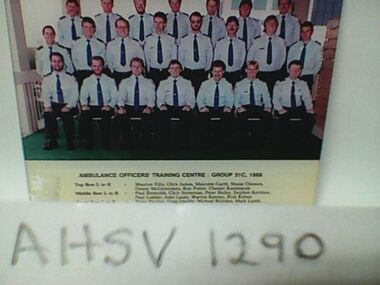 Photograph, Ambulance Officers Training Centre Group 31C, 1988
