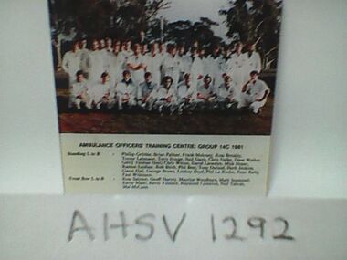 Photograph, Ambulance Officers Training Centre Group 14C, 1981, 1981