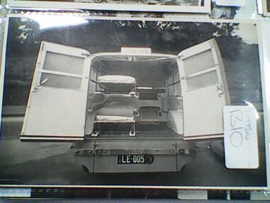 Photograph, Ambulance, Chrysler Royal, interior, Circa 1960s