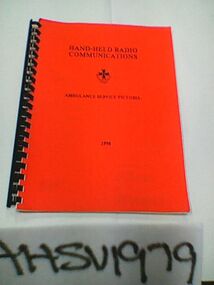 Report, hand-held radio communications, Ambulance Srervice Victoria, 1990, 1990