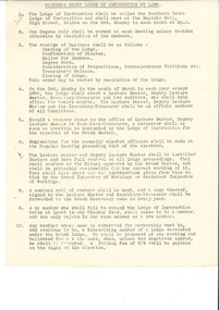 Document, Southern Cross Lodge of Instruction By Laws