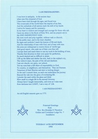Lecture, I Am Freemasonry
