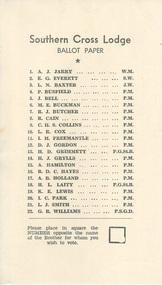 Document, Ballot Paper