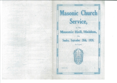 Card, Masonic Church Service