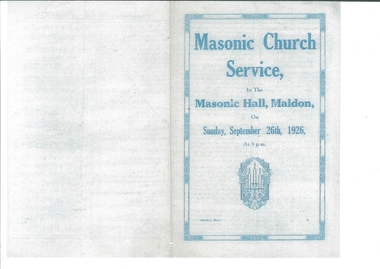 Card, Masonic Church Service