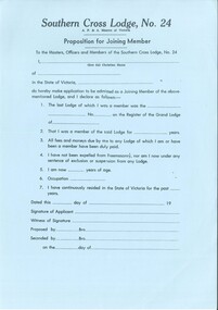 Document, Proposition for joining Member