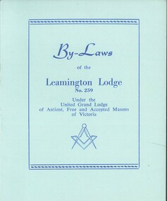 Book, By-Laws of Leamington Lodge No 259