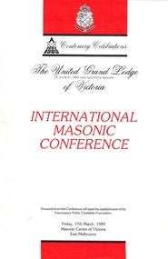 Invitation, 1989 International Masonic Conterence