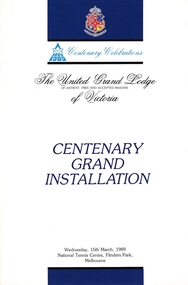 Program, 1989 Installation Ceremony UGLoV