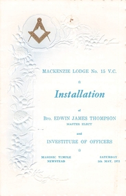 Booklet, Edwin Thompson Installation