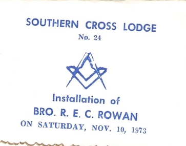 Card, Installation R E C Rowan
