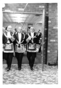 Photograph, Grand Officers at Opening of Masonic Centre
