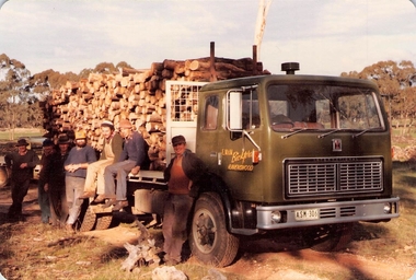 Photograph, Cutting wood to raise funds