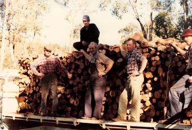 Photograph, Cutting wood to raise funds
