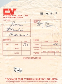 Document, Photo sleeve - Color Lab Pty Ltd