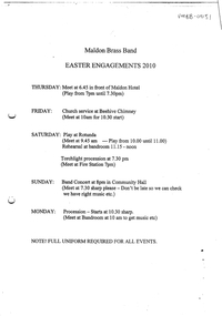 Document, Easter Engagements 2010