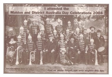 Photograph, Maldon Brass Band EST 1863
