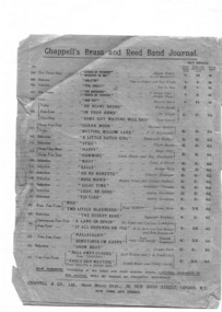 Clipping, Chappell's Brass and Reed Band Journal
