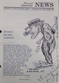 The front cover includes the newsletter banner and a hand drawn picture of Jack Rouguet by Norm Wallder