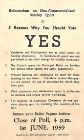 Sunday Sport Campaign Collection 1959 - 1961, 1959 to 1962