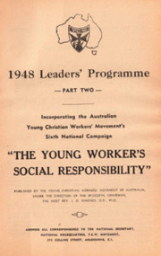 YCW Leaders' Programme Booklets 1944 - 1948, YCW National Executive, YCW Leaders' Programme, 1944 - 1948