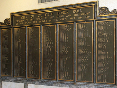 Honour Roll, City of Caulfield Great War Honor Roll, 1930-31