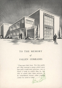 Booklet, "To The Memory of Fallen Comrades", c. 1950