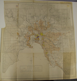 Map - Map, zoning, Metropolitan Town Planning Commission, "DISTRIBUTION AND USE OF EXISTING PROPERTY. MAP NO. 6.", 1929