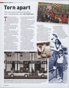 Magazine, colour, "150 Years of Footy. Our Game" Part 2