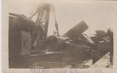 Photograph, Rail smash, 1919