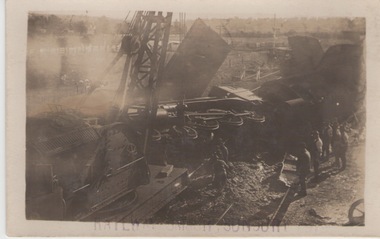 Photograph, Railway smash, 1919