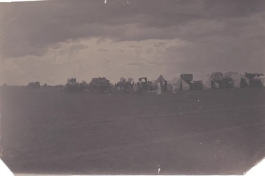Photograph, Camp in Sunbury township, 1900