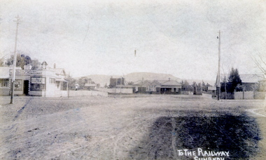 Postcard, To the Railway/Sunbury