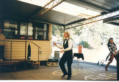 Photograph, Juggler performing, c1995