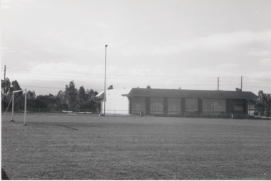 A photograph of a the Langama Park Soccer Ground in Sunbury.