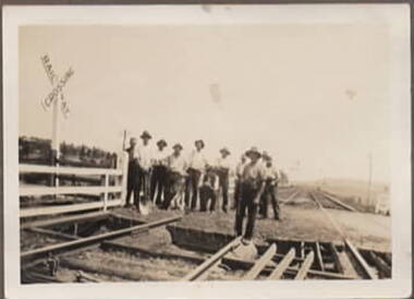 Photograph, Sunbury Railway crossing, C 1930s