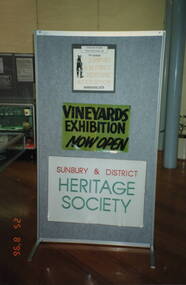 Photograph, Sunbury & District Heritage Association Inc, Vineyards Exhibition, August 1996