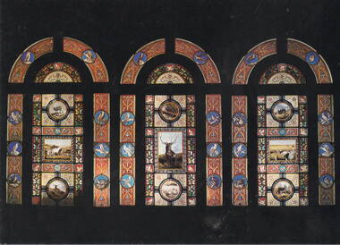 Postcard, Mark Wilson, Rupertswood Stained Glass Windows, C1980s