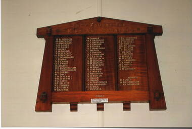 Photograph, Honour Board