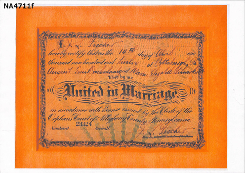  American wedding document