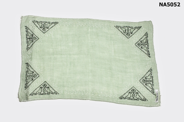 Pale green tray cloth 