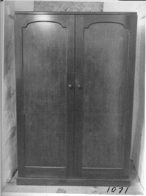 Large wooden two door wardrobe 