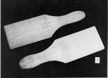 Pair of wooden bats,