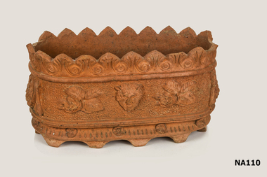 Red terracotta planter box 