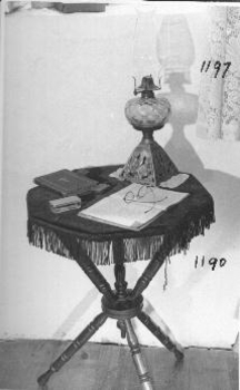 Small table with octagonal top. 