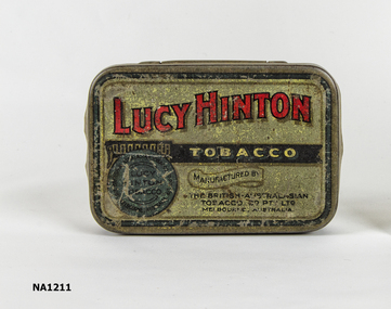 Lucy Hinton  tobacco manufactured by The British-Australian Tobacco Co Pty Ltd  Melbourne Australia. 