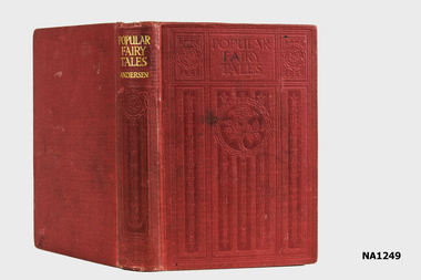 Red hard-covered book