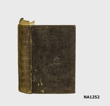 Red hard-covered book